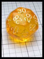 Dice : Dice - 30D - Large Transparent Orange With White Numerals - eBay Aug 2016